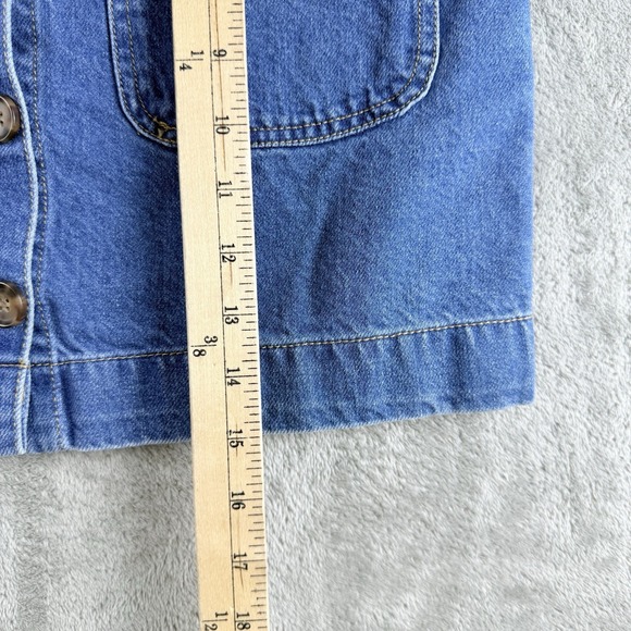 We The Free Jeans Skirt Womens 27 Denim Super High Rise Button Front Pockets - Picture 4 of 13